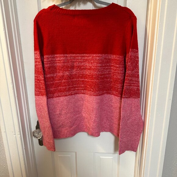 Cupcakes and Cashmere Women's Red and Pink Sweater-Size Medium - Picture 4 of 4
